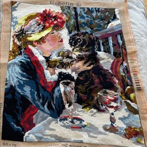 RARE FIND                                     Vintage Tapestry After Renoir 1880